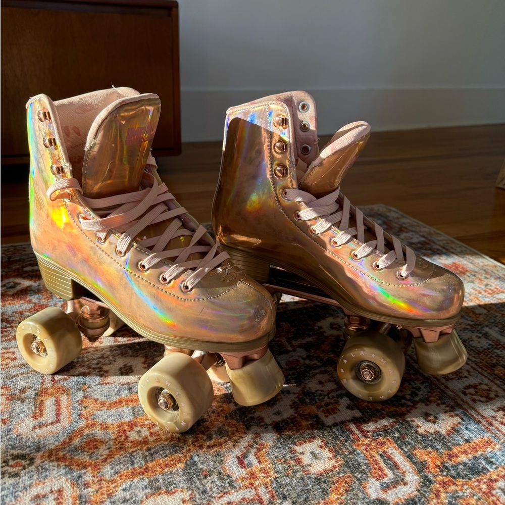 Impala Pink Iridescent Roller Skates